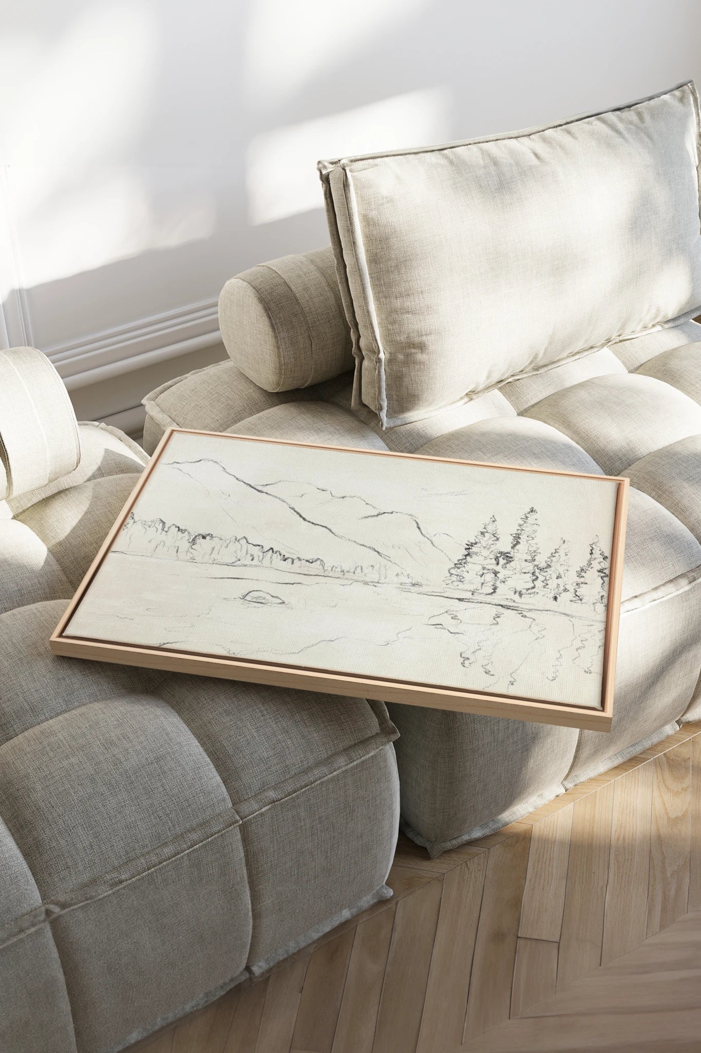 Reflets Alpins, Oeuvre sur toile étirée