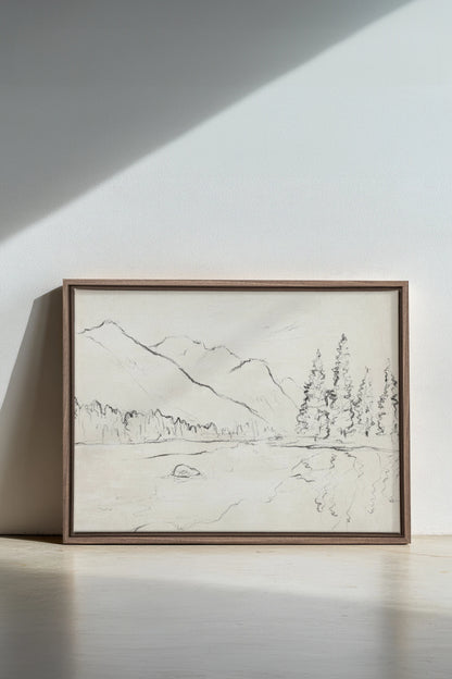Reflets Alpins, Oeuvre sur toile étirée