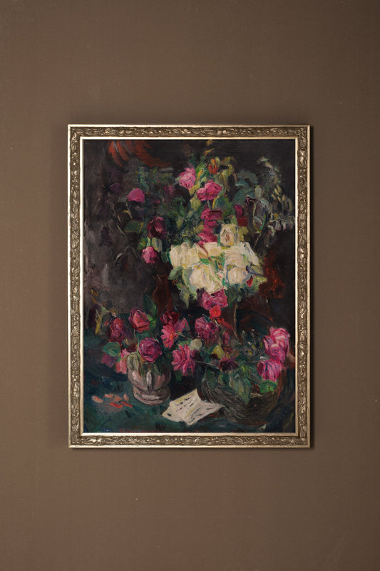 VELOURS D'ÉPOQUE, CADRE VINTAGE ARGENT