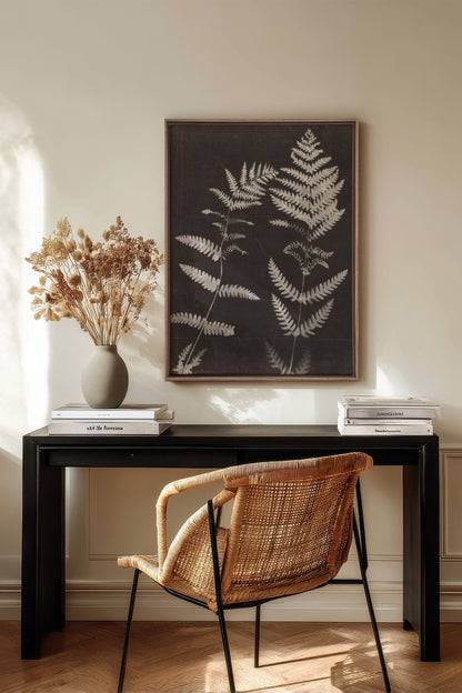 SOUFFLE FORESTIER, Oeuvre sur toile étirée, encadré Brun Chêne