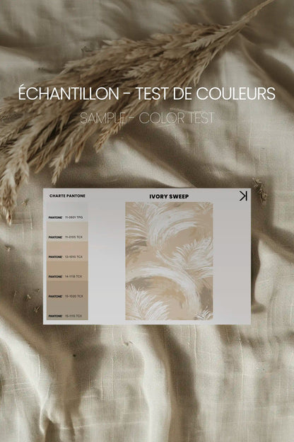 YVORY SWEEP, Oeuvre sur toile étirée, encadré Naturel Clair