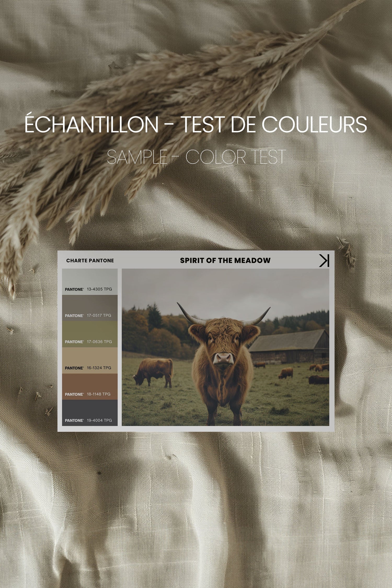 OLEKA CANVAS - SPIRIT OF THE MEADOW, Oeuvre sur toile étirée, encadré Brun Chêne