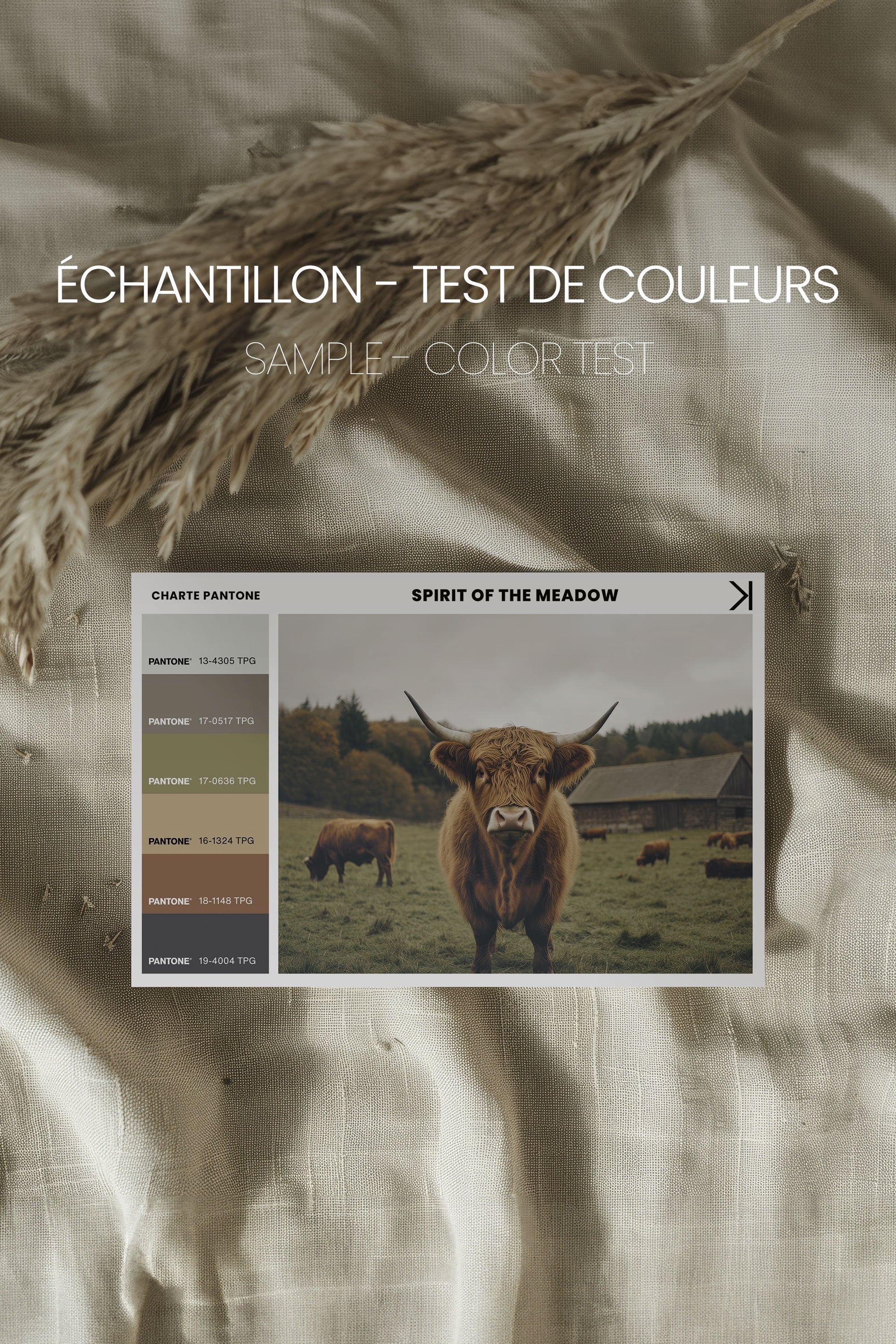 OLEKA CANVAS - SPIRIT OF THE MEADOW, Oeuvre sur toile étirée, encadré Brun Chêne