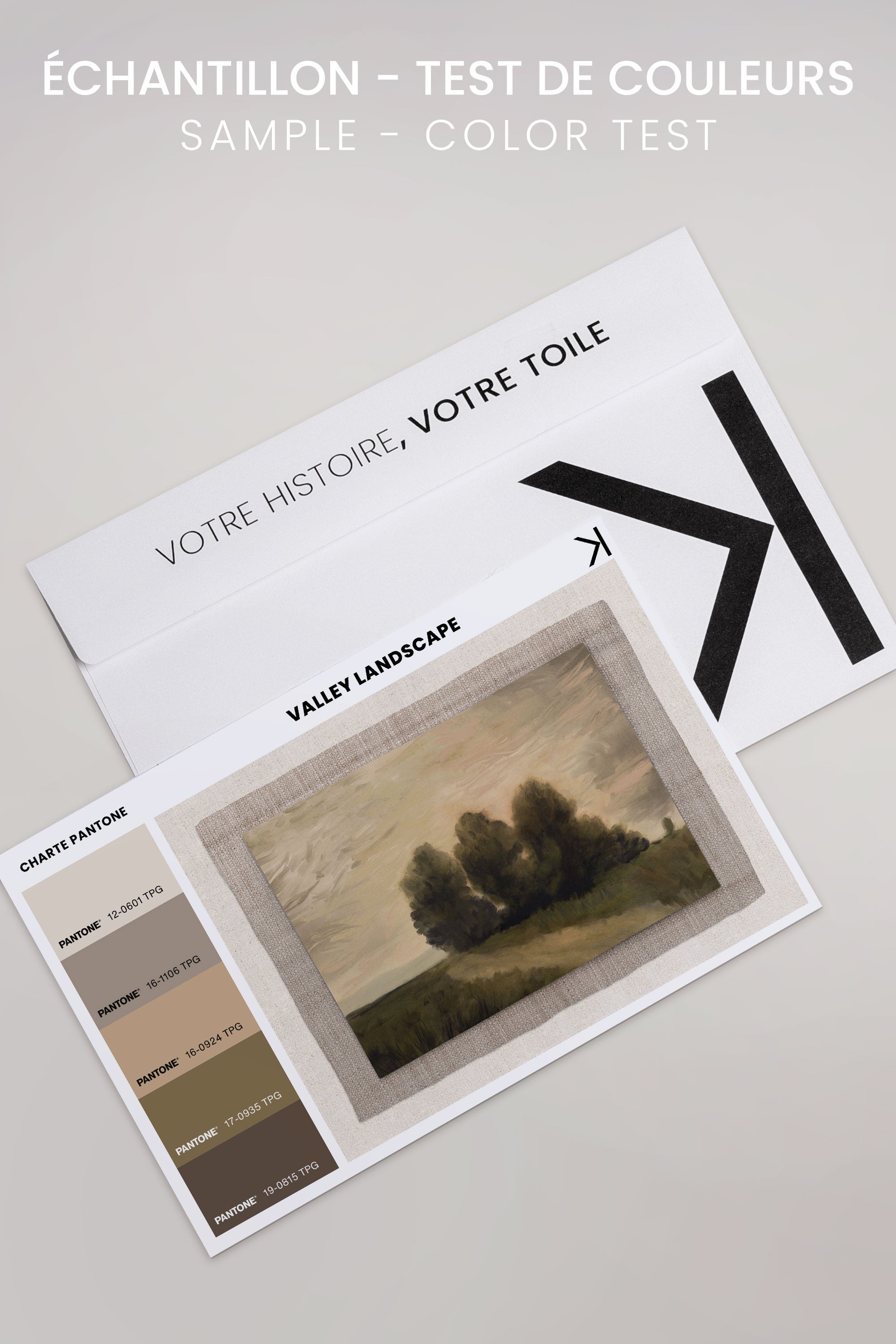 OLEKA CANVAS - VALLEY LANDSCAPE, Oeuvre sur toile étirée, encadré Naturel Clair