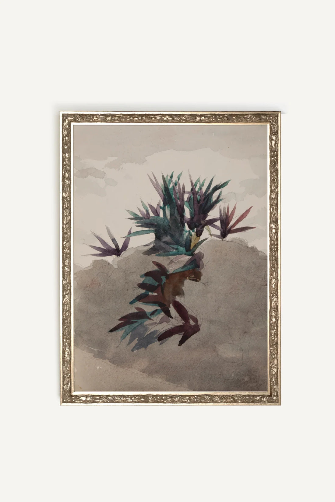 FLORE SAUVAGE, Oeuvre sur toile rigide, encadré Vintage Argent