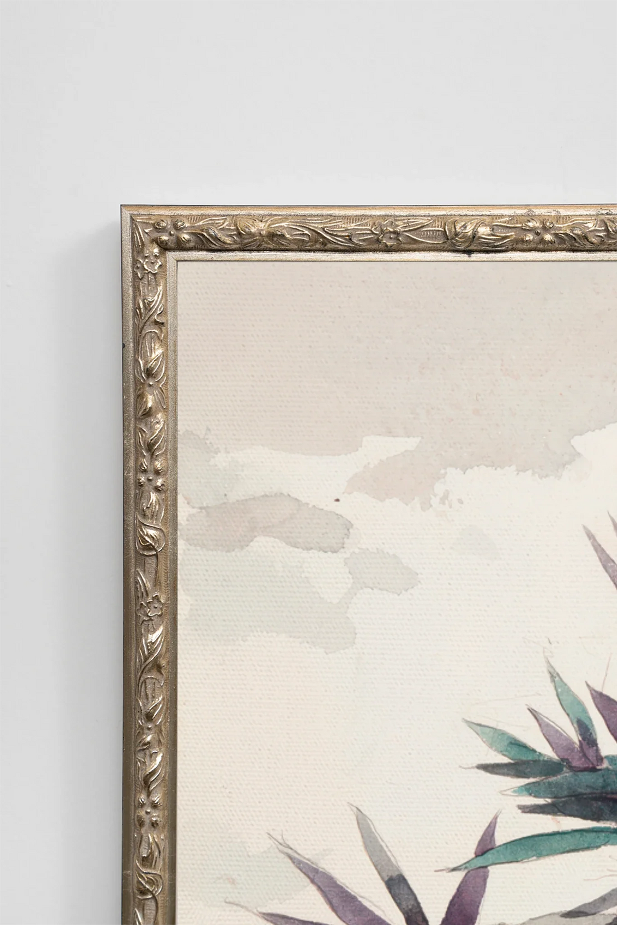 FLORE SAUVAGE, Oeuvre sur toile rigide, encadré Vintage Argent