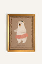 OURS DANSEUR, CADRE VINTAGE OR