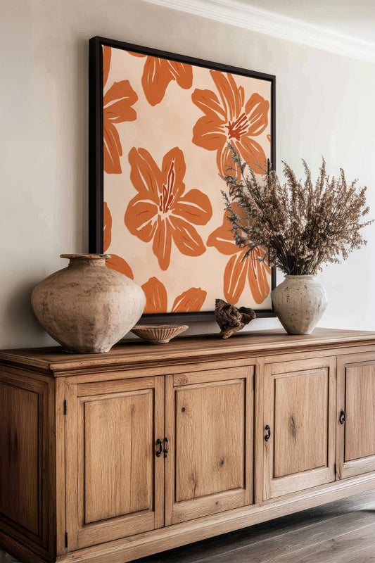 RAYON FLORAL, Oeuvre sur toile étirée