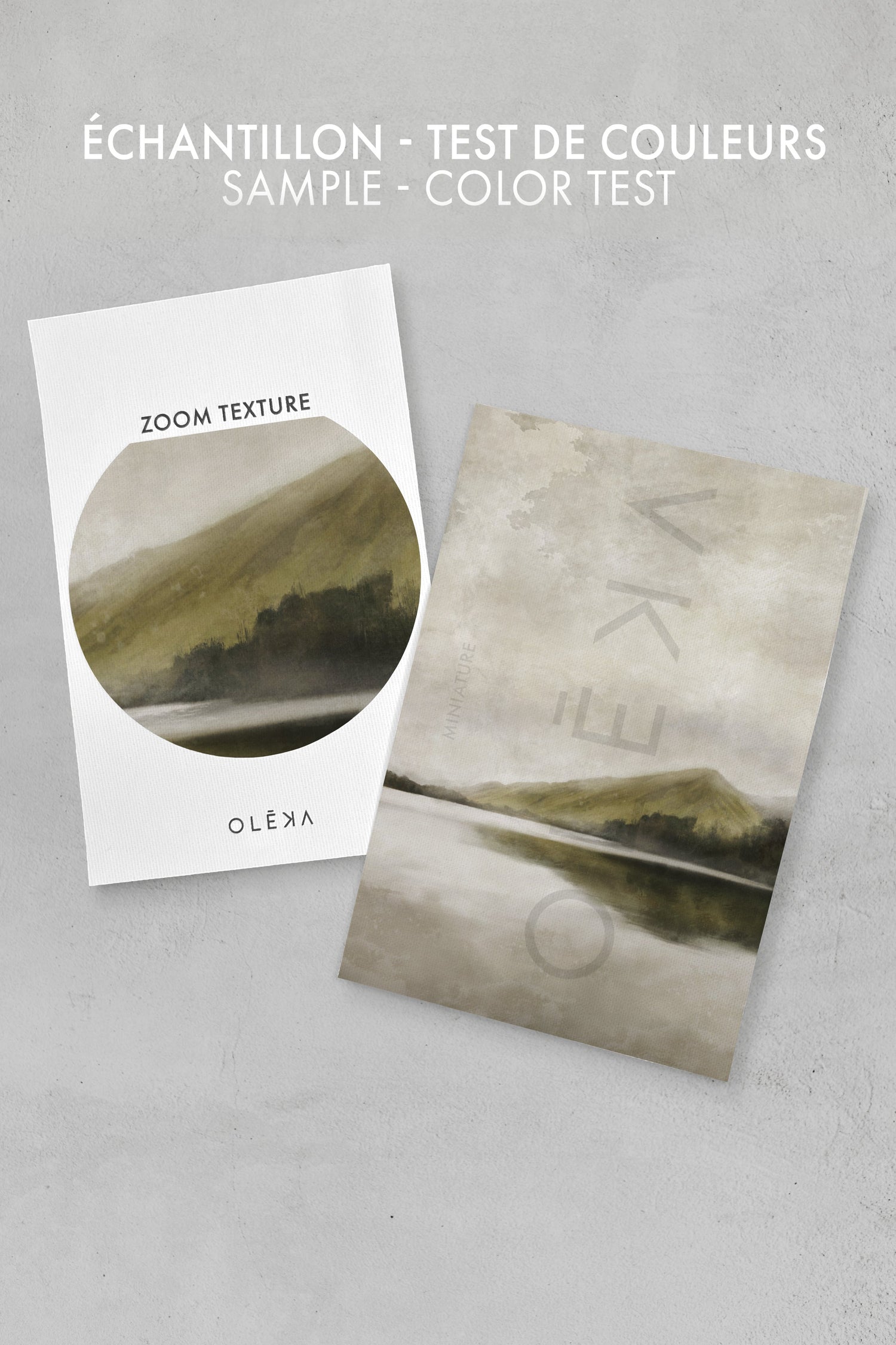 REFLETS, Oeuvre sur toile étirée, encadré Brun Noyer