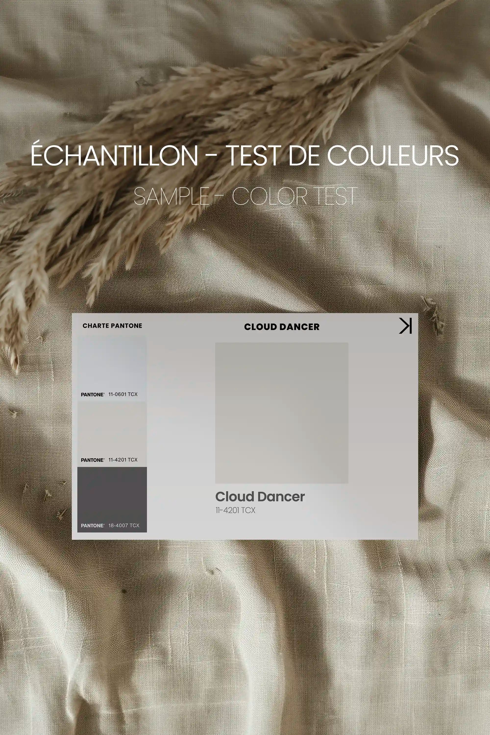 CLOUD DANCER, Oeuvre sur toile étirée, encadré Naturel Clair