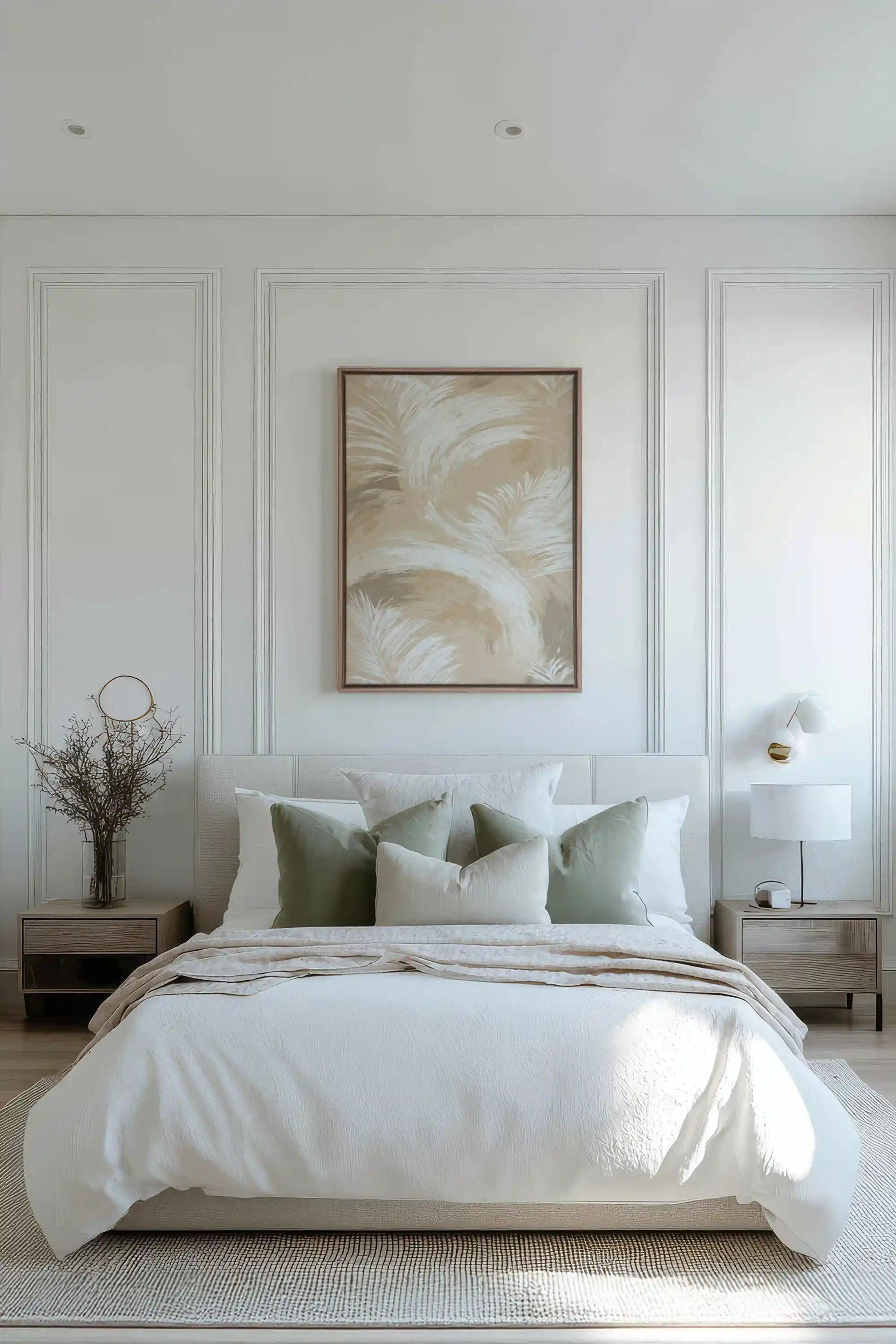 YVORY SWEEP, Oeuvre sur toile étirée, encadré Brun Chêne