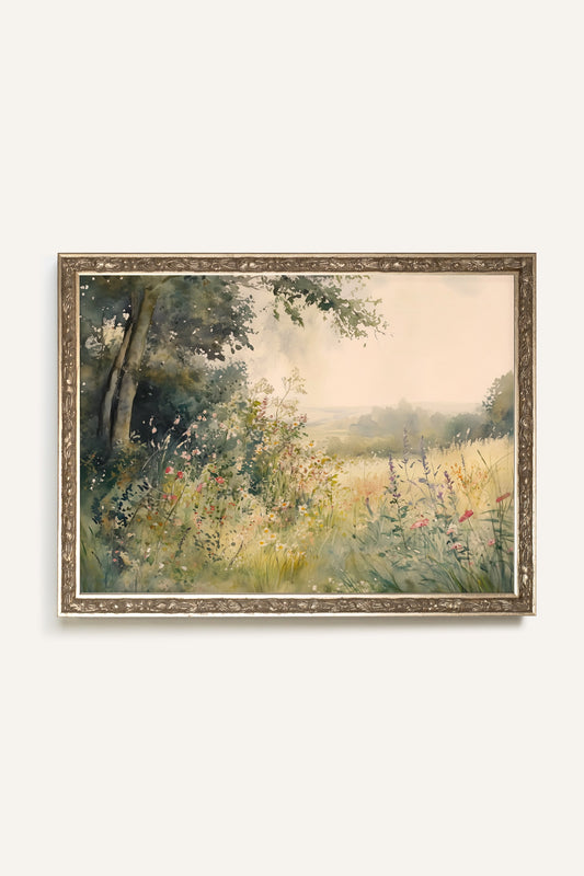 CLAIRIÈRE D’ÉTÉ, CADRE VINTAGE ARGENT