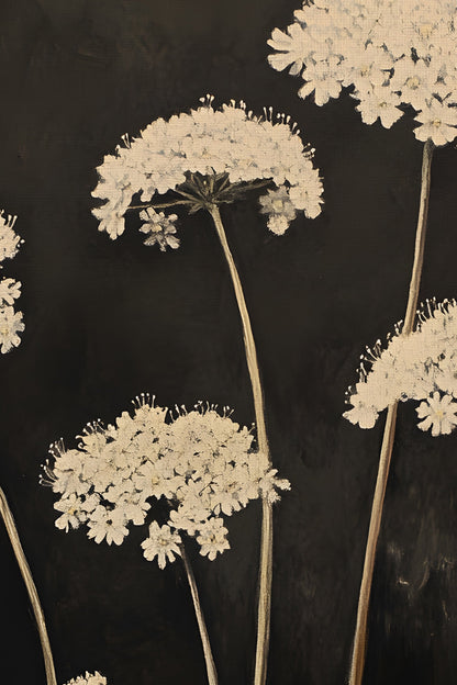 MIDNIGHT FLOWERS, VINTAGE BRONZE FRAME