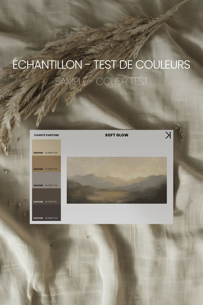 OLEKA CANVAS - SOFT GLOW, Oeuvre sur toile étirée, encadré Blanc