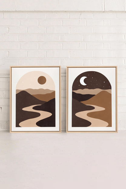 DESERT DREAMS DUO (2 works on stretched canvas)