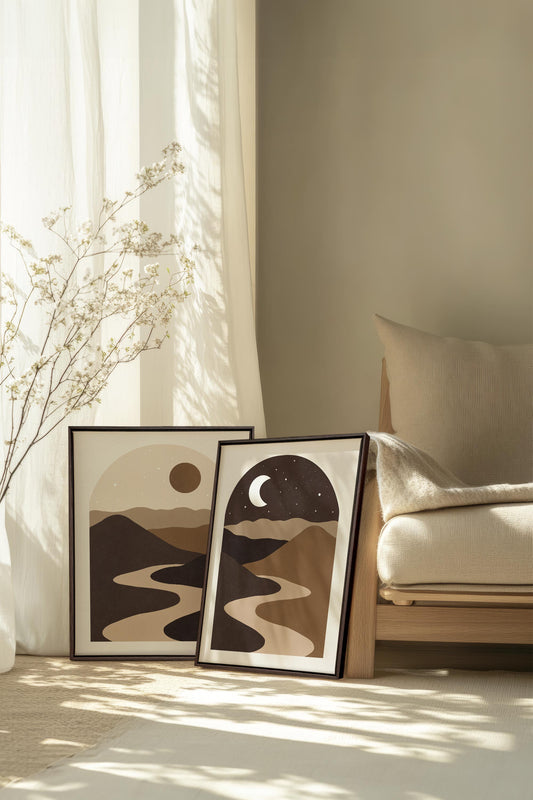 DESERT DREAMS DUO (2 works on stretched canvas)