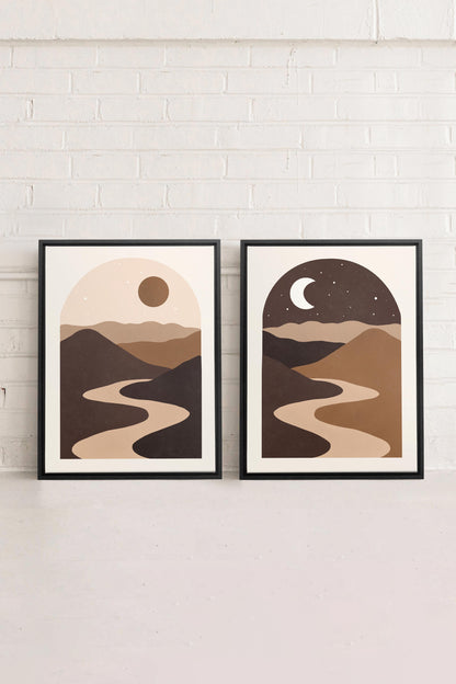 DESERT DREAMS DUO (2 works on stretched canvas)