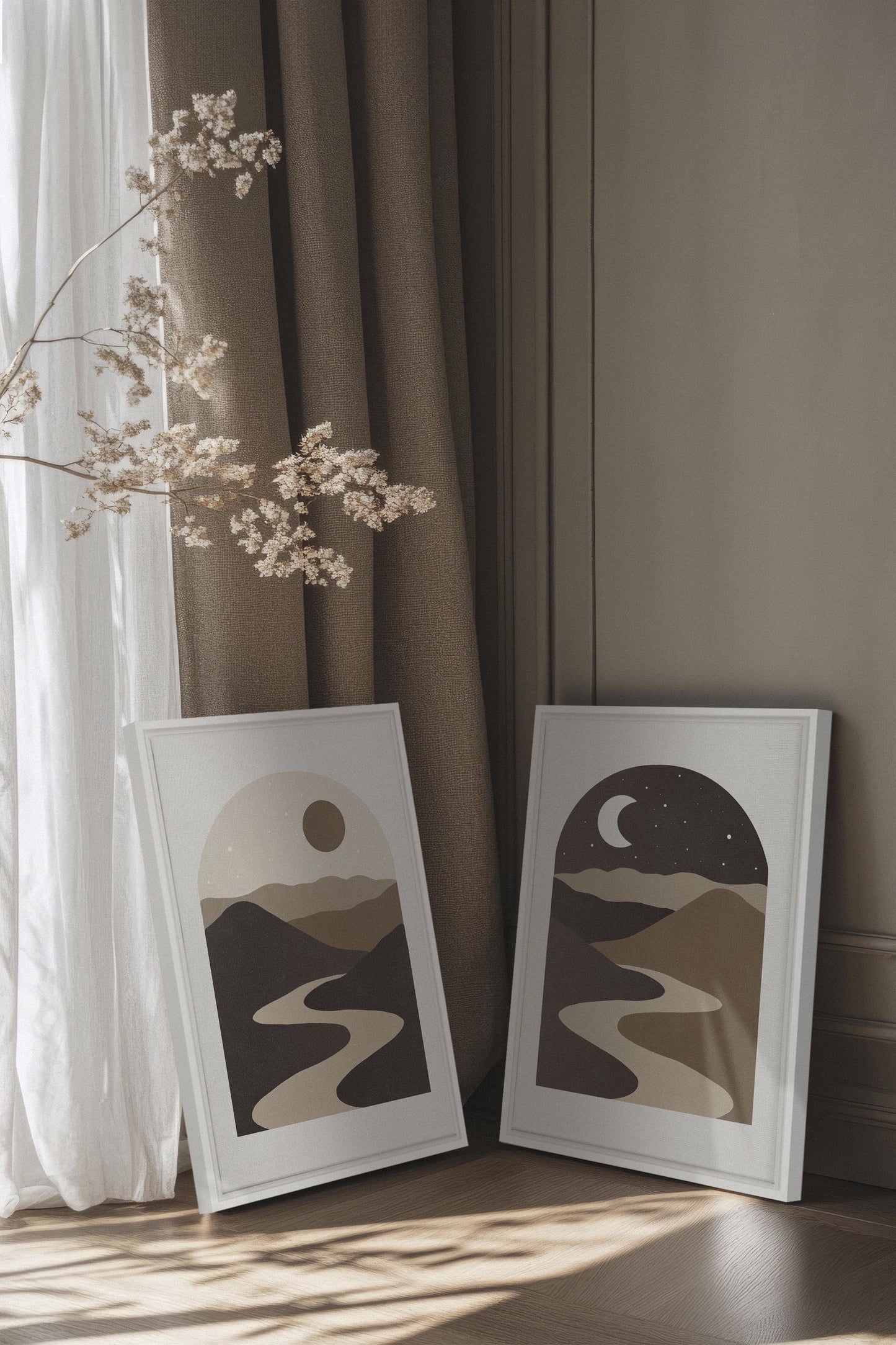 DESERT DREAMS DUO (2 works on stretched canvas)