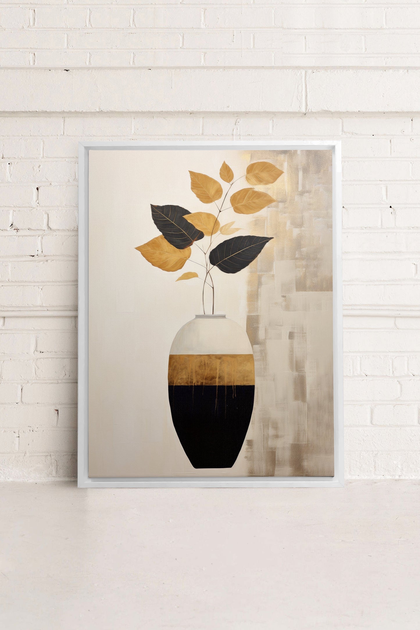 LUXURY LEAVES, Oeuvre sur toile étiré