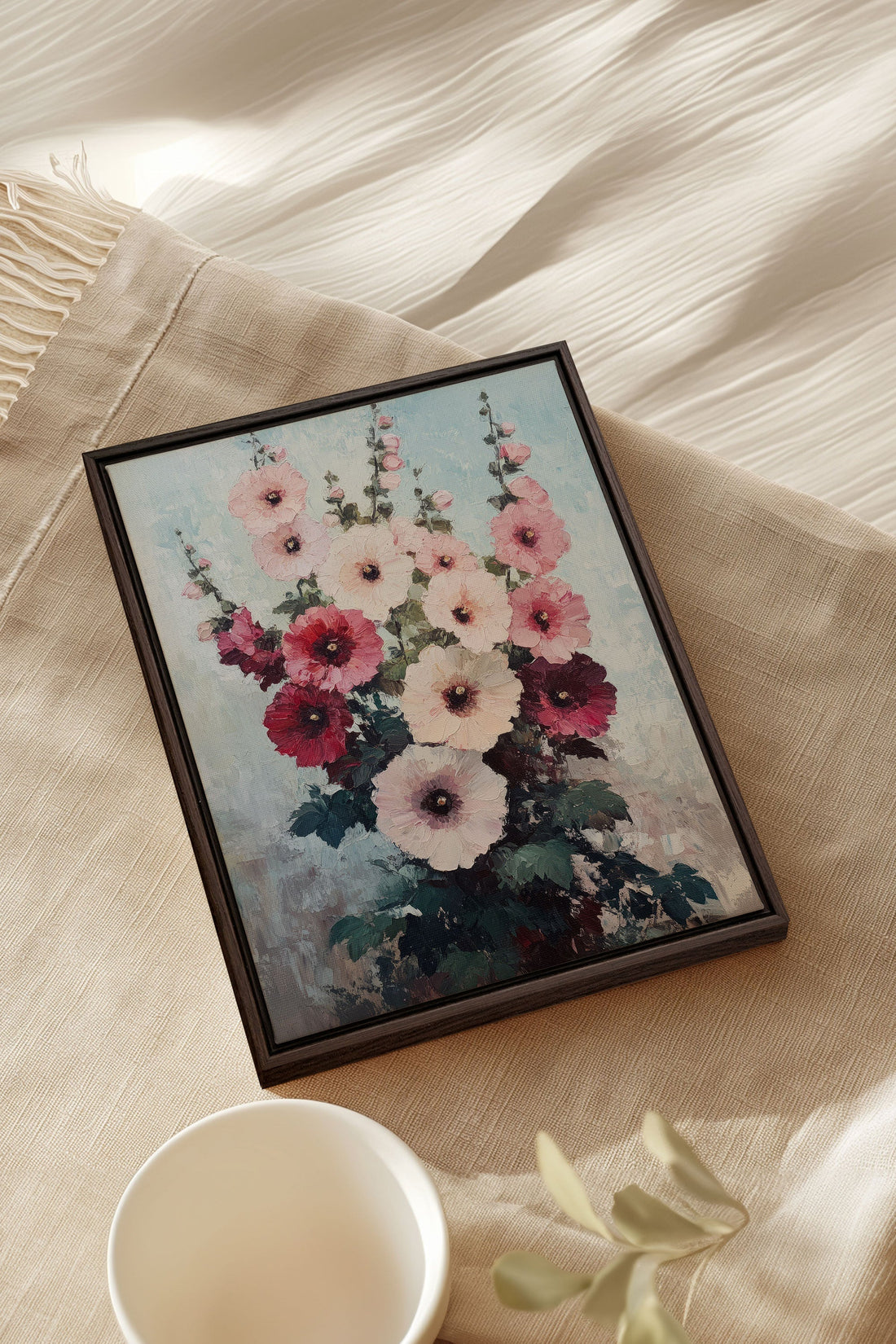 OLEKA CANVAS - ROSEWATER DREAM, Oeuvre sur toile étirée, encadré Brun Noyer
