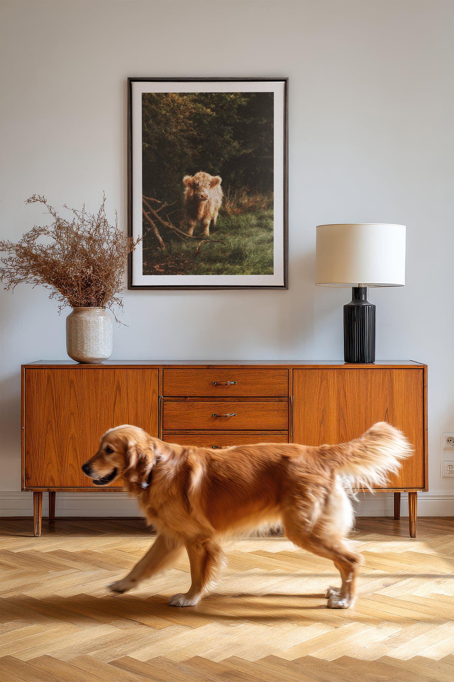 VELOURS DES BOIS, Oeuvre sur toile étiré