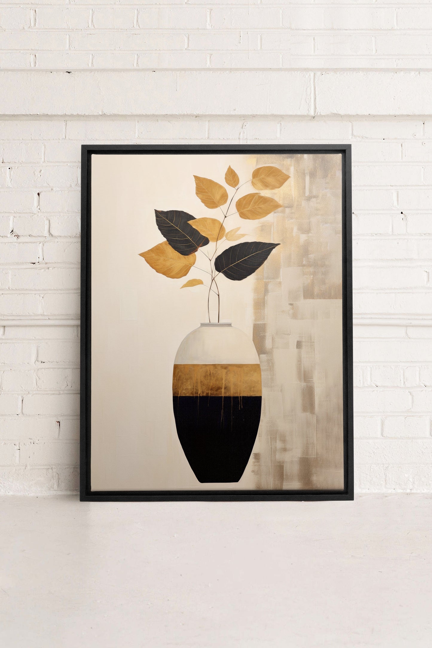 LUXURY LEAVES, Oeuvre sur toile étiré