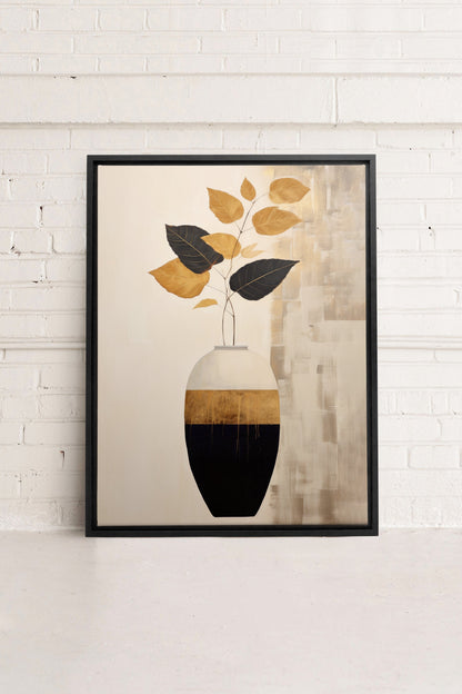 LUXURY LEAVES, Oeuvre sur toile étiré