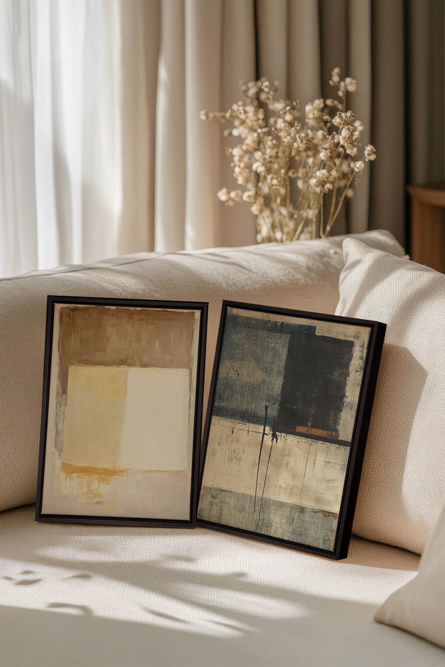 DUO HARMONIE ANCIENNE (2 works on stretched canvas)