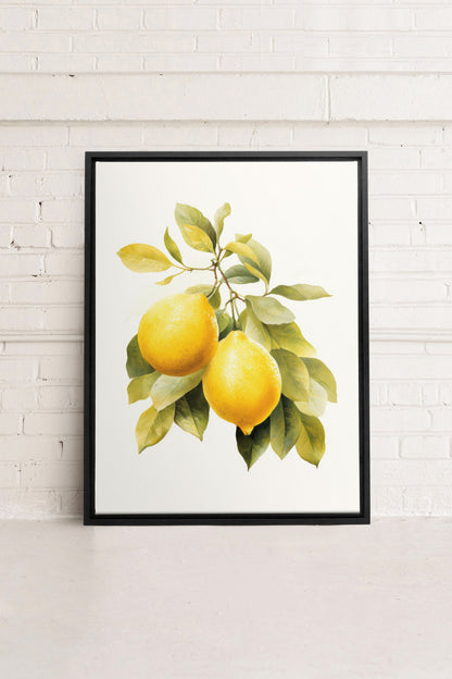 OLEKA CANVAS - BRANCH OF ZEST, Oeuvre sur toile étirée, encadré Noir