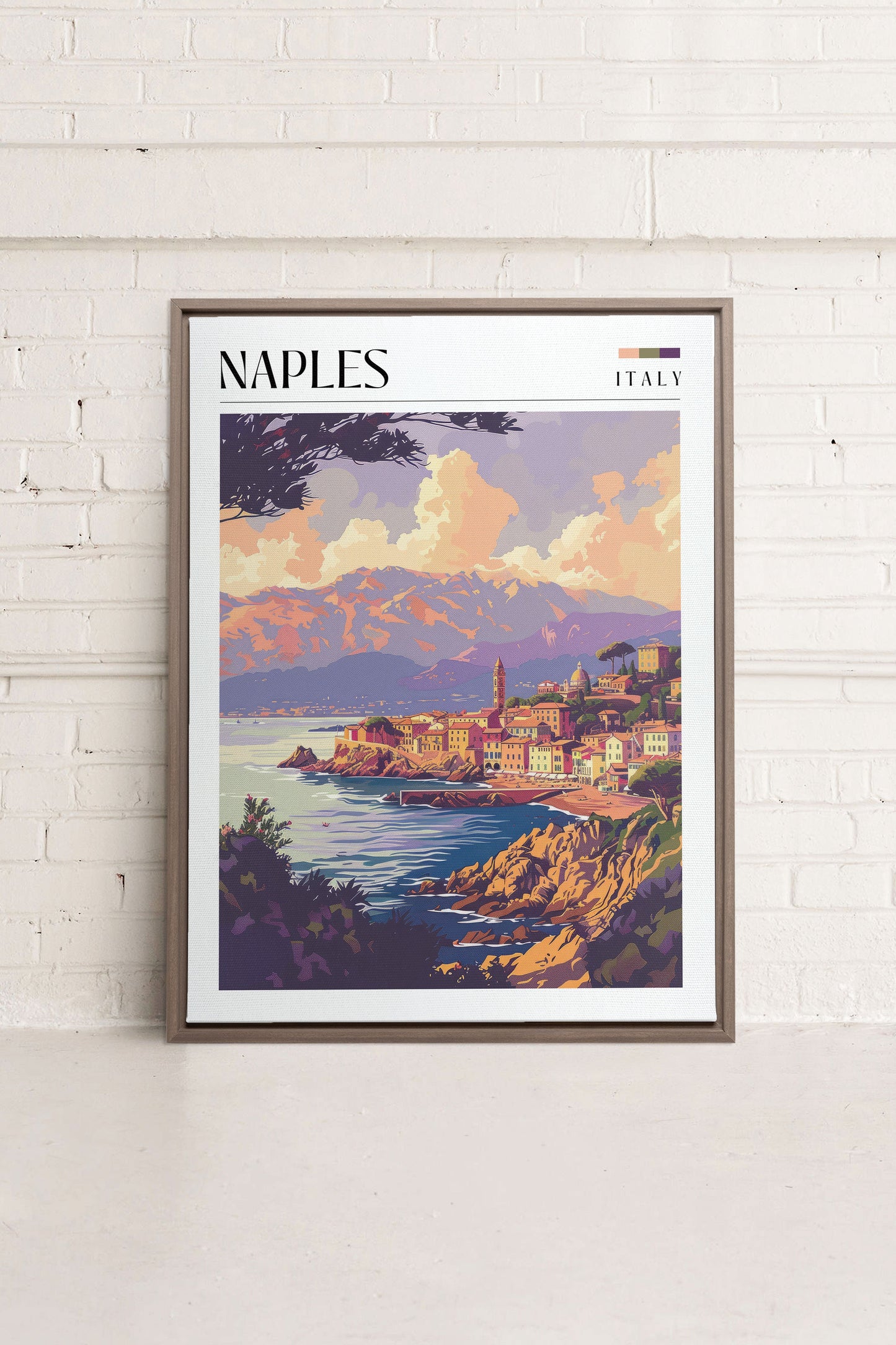 Naples, Work on stretched canvas