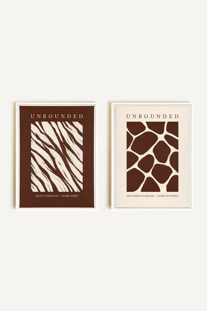UNBOUNDED DUO, 2 Oeuvres sur toile étirée, encadré Blanc