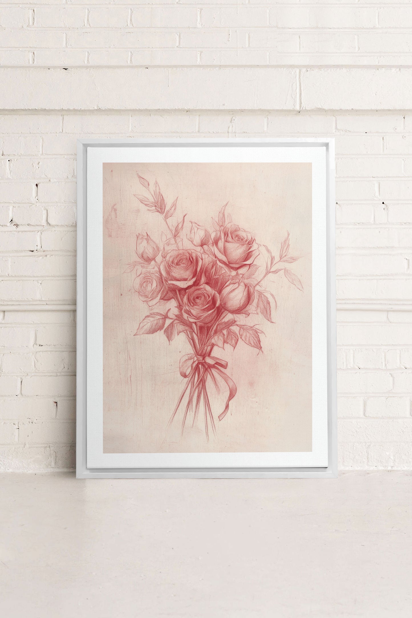 ÉCLATS DE ROSES, Work on stretched canvas
