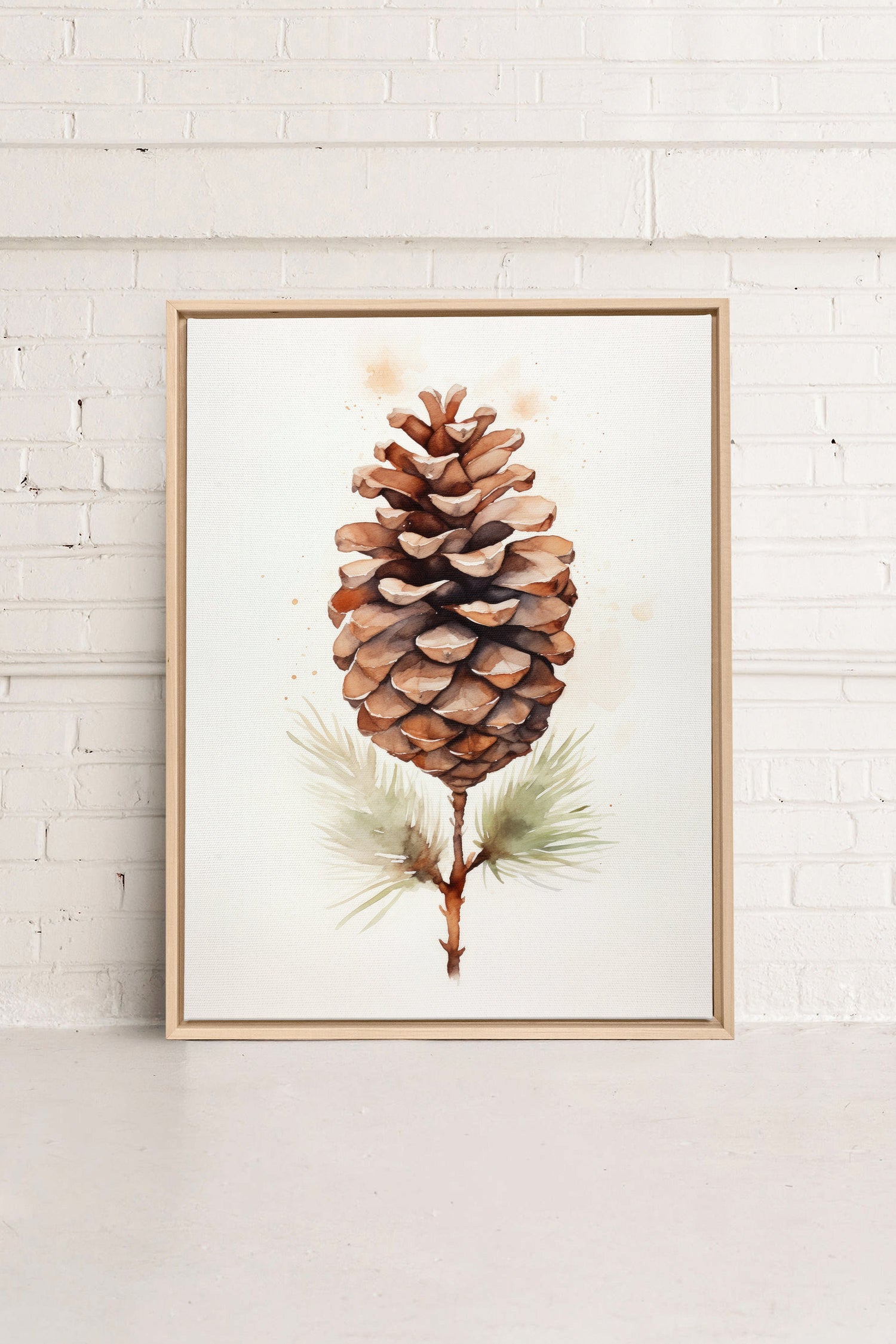 Pine haven, Oeuvre sur toile étirée, encadré Naturel Clair