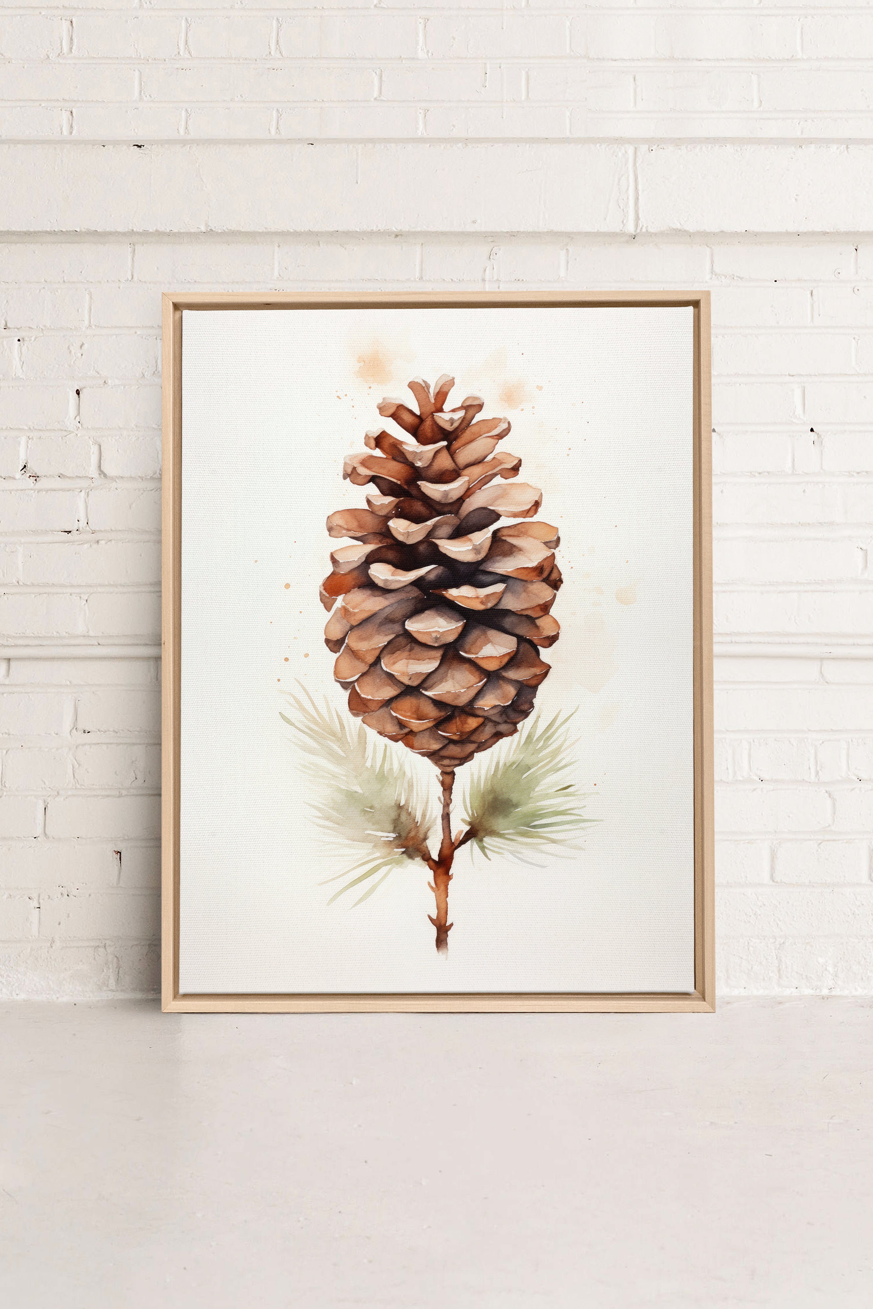 Pine haven, Oeuvre sur toile étirée, encadré Naturel Clair