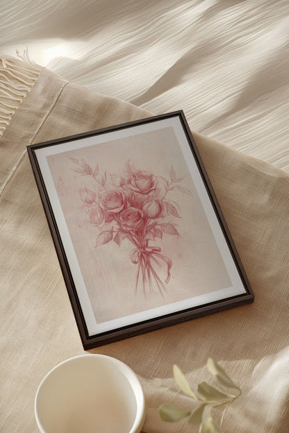 ÉCLATS DE ROSES, Work on stretched canvas