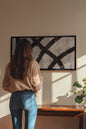 BLACK THREADS, Work on stretched canvas
