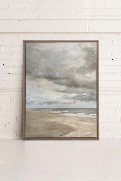 OLEKA CANVAS - SOFT SANDS, Oeuvre sur toile étirée, encadré Brun Chêne