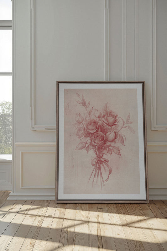 ÉCLATS DE ROSES, Work on stretched canvas