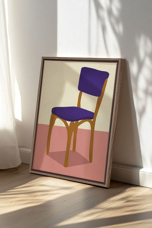 MIDNIGHT CHAIR, Work on stretched canvas