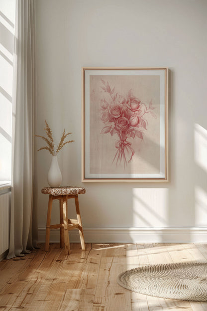 ÉCLATS DE ROSES, Work on stretched canvas