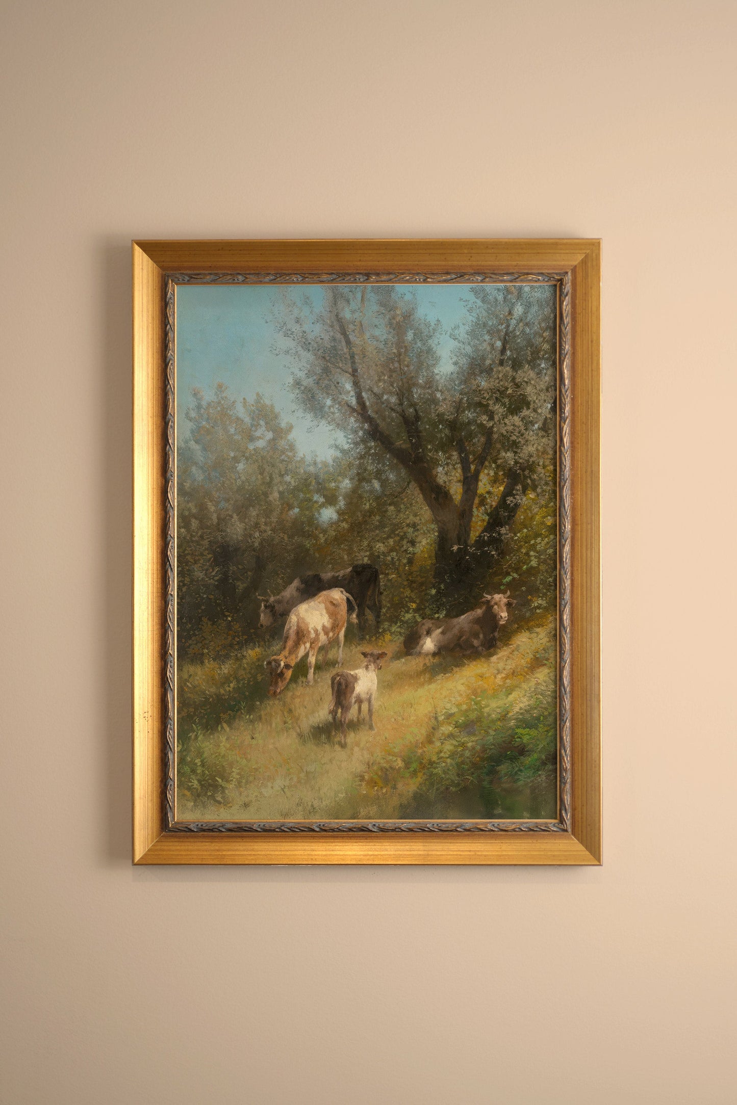SOUFFLE DE PRAIRIE, CADRE VINTAGE OR