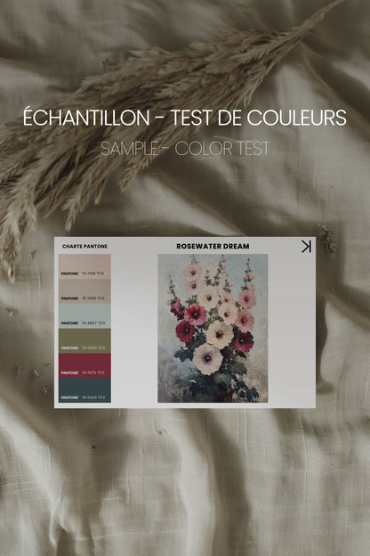 OLEKA CANVAS - ROSEWATER DREAM, Oeuvre sur toile étirée, encadré Brun Chêne
