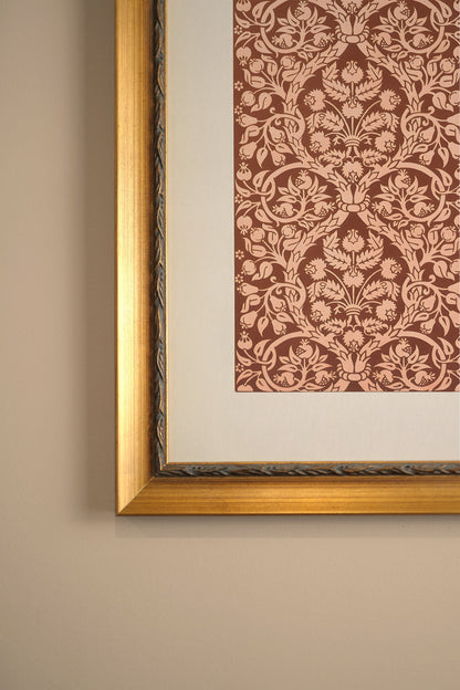 MOTIF ANCIEN, Oeuvre sur toile rigide, encadré Vintage Or