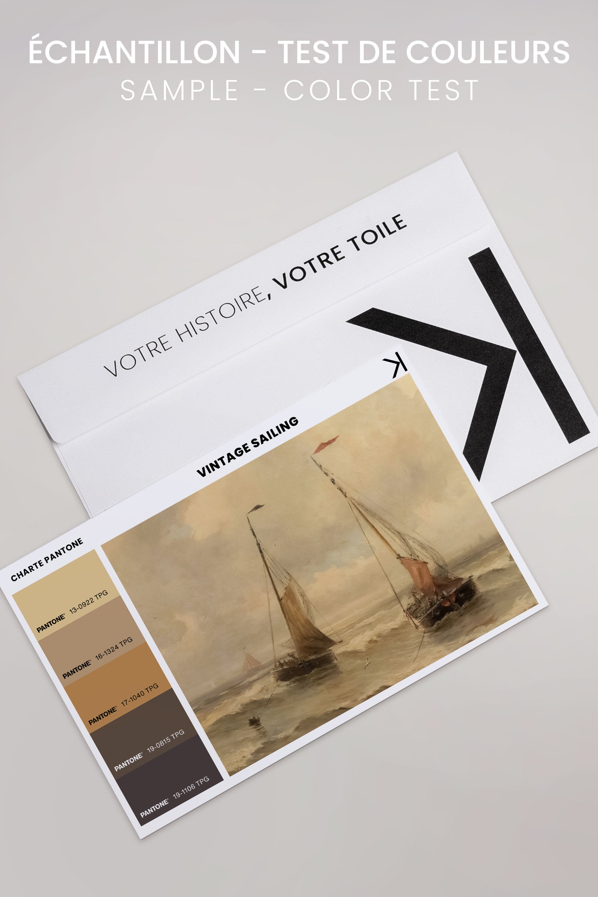 OLEKA CANVAS - VINTAGE SAILING, Oeuvre sur toile étirée, encadré Noir