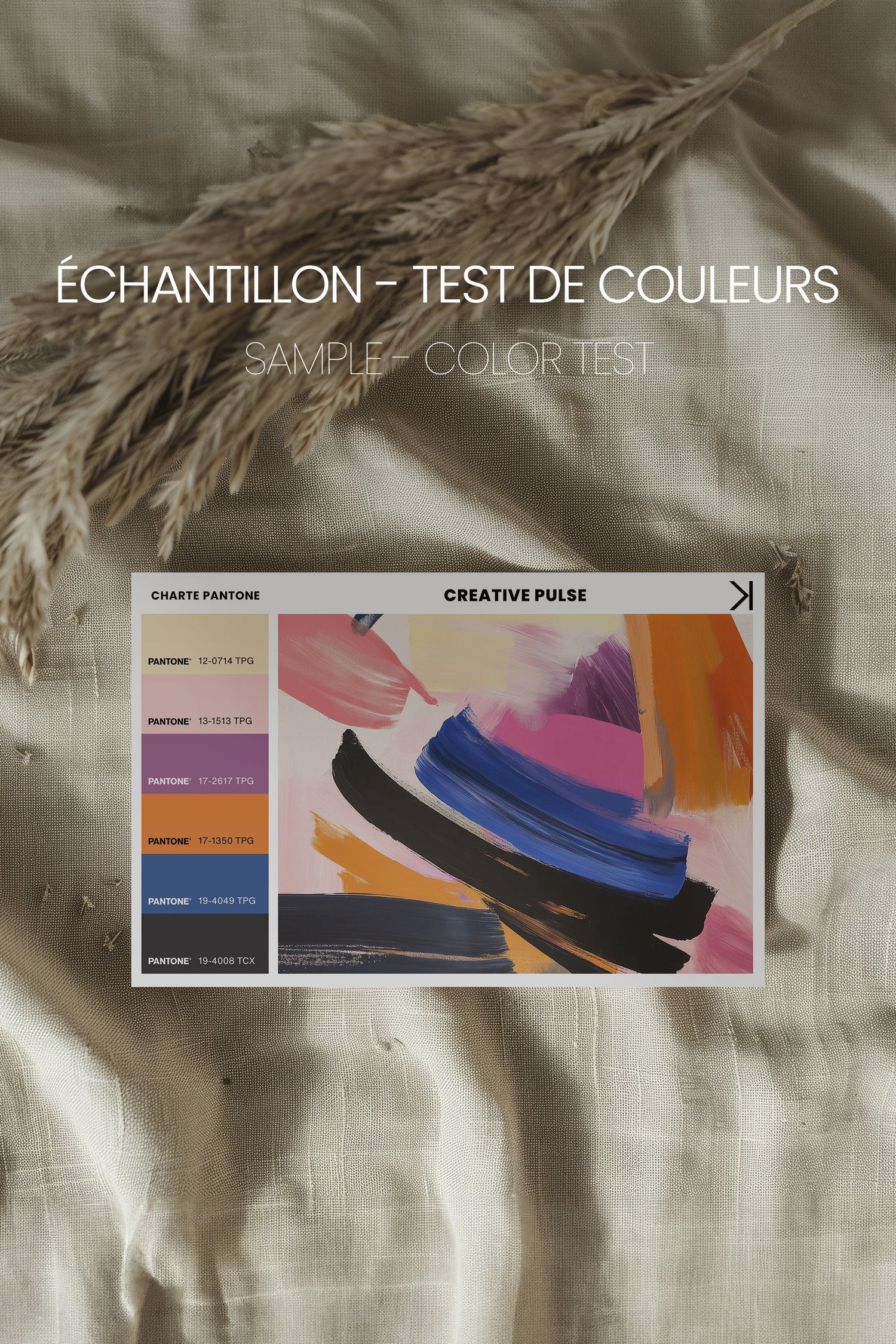 OLEKA CANVAS - CREATIVE PULSE, Oeuvre sur toile étirée, encadré Brun Chêne
