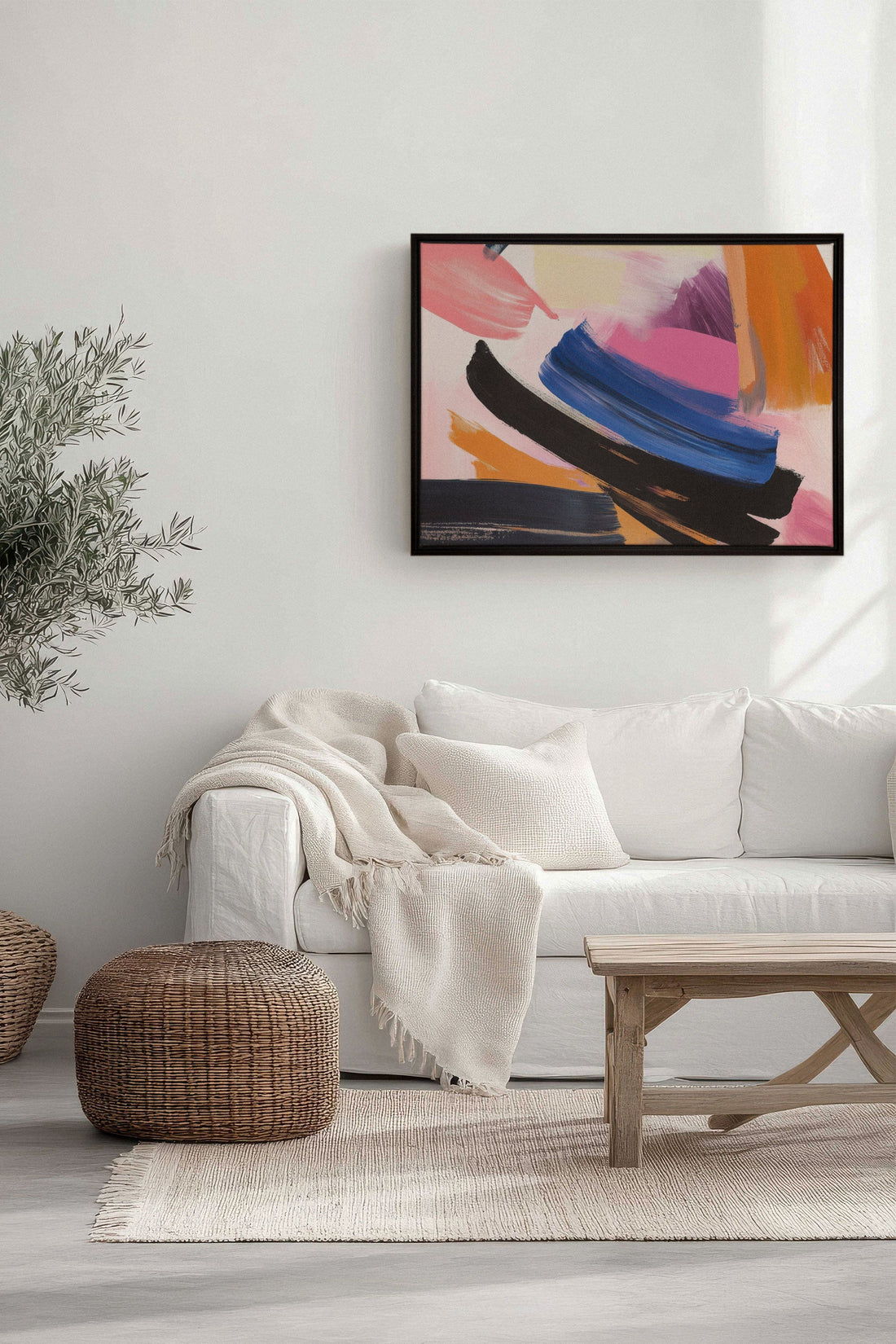 OLEKA CANVAS - CREATIVE PULSE, Oeuvre sur toile étirée, encadré Noir