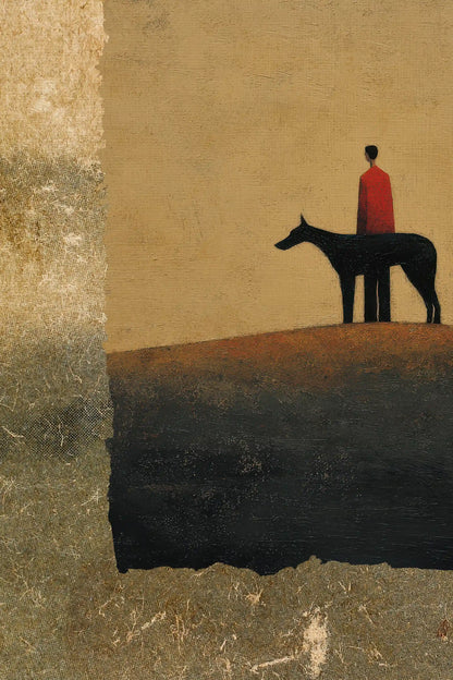 KEEPER OF THE EDGE, Oeuvre sur toile rigide, encadré Vintage Blanc