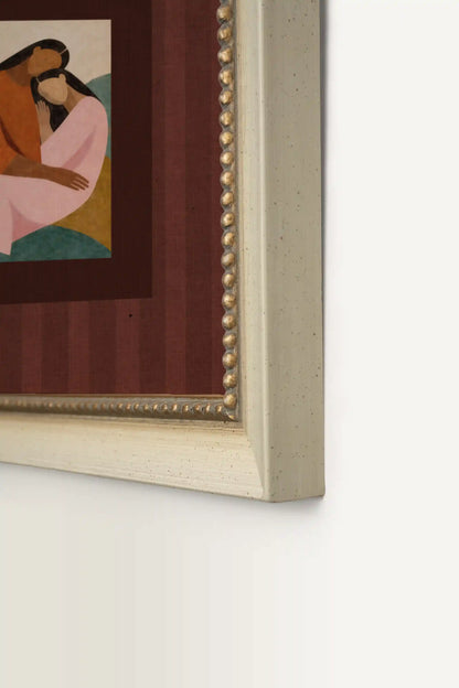 IN YOUR ARMS, Artwork on rigid canvas, signature frame by Atelier Dansereau