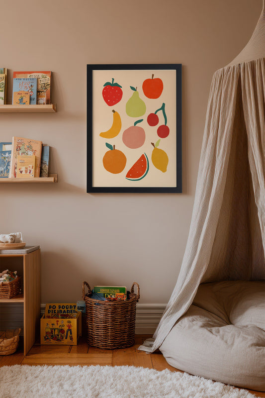 Panier Fruité, Toile rigide encadrée
