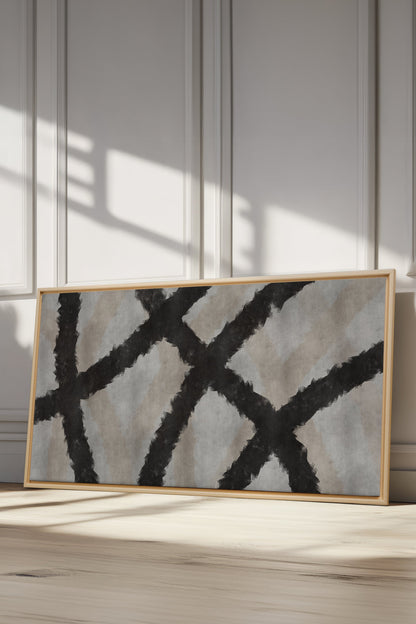 BLACK THREADS, Work on stretched canvas